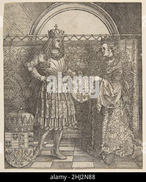 Le betrothal de Marie de Bourgogne de l'Arche de Triumphal de l'empereur Maximilian I 1515 Albrecht Dürer allemand.Le entracte de Marie de Bourgogne de l'Arche du Triumphal de l'empereur Maximilian I 396912 Banque D'Images