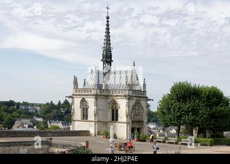 Château Royal Damboise, Chapelle, Amboise, Centre, France Banque D'Images
