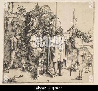 Cinq soldats de pied et un turc monté ca.1495 Albrecht Dürer Allemand.Cinq soldats de pied et un turc monté 377315 Banque D'Images