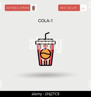 Cola-1 icône vecteur simple. Illustration de Vecteur