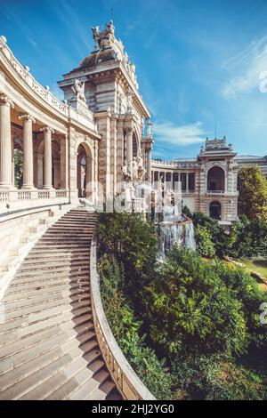 Palais Longchamp à Marseille.Un des monuments les plus impressionnants de la ville. Banque D'Images