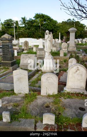 Cimetière de Key West à Key West, Floride, États-Unis.Destination de vacances sur l'île pour un tourisme détendu. Banque D'Images