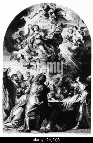 Assomption de la Vierge 1624 Paulus Pontius Flamand.Assomption de la Vierge.Après Peter Paul Rubens (flamand, Siegen 1577–1640 Anvers).1624. Gravure.Paulus Pontius (flamand, Anvers 1603–1658 Anvers).Imprime Banque D'Images