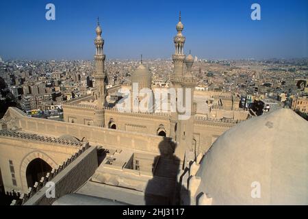 Mosquées du Sultan Hassan et d'Al-Rifai, le Caire, Égypte Banque D'Images