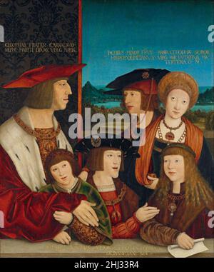 Bernhard Strigel - Empereur Maximilian I avec sa famille Banque D'Images