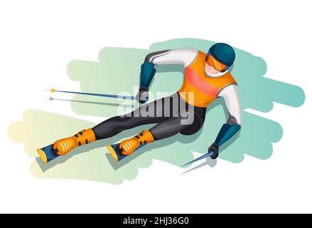Ski - Jeux d'hiver - Illustration de stock comme fichier EPS 10 Illustration de Vecteur
