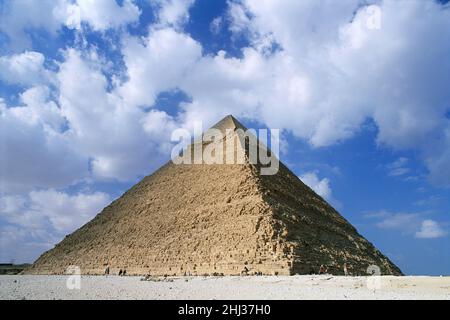 La Pyramide de Khafra (Cephren), Giza, Égypte Banque D'Images