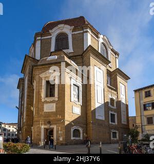 Florence Italie.Janvier 2022.Chapelles des Médicis, chapelle avec dôme qui abrite les tombes de la famille des Médicis et la Nouvelle Sacristie de Michel-Ange. Banque D'Images