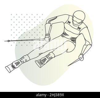 Ski - Jeux d'hiver - Illustration de stock comme fichier EPS 10 Illustration de Vecteur