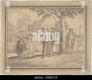 Dessin pour un livre illustration 1738–86 Samuel Wale British.Illustration d'un livre 361870 Banque D'Images