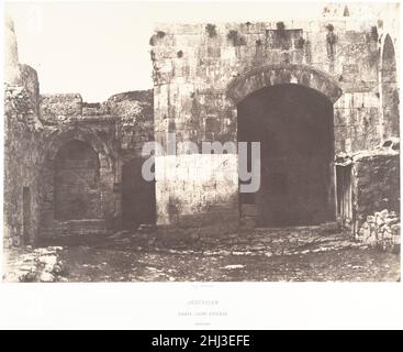 Jerusalem, porte Saint-Étienne, intérieur 1854 Auguste Salzmann Français.Jerusalem, porte Saint-Étienne, intérieur 287035 Banque D'Images