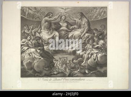 Couronnement de la Vierge 1741 après Annibale Carracci Italian.Couronnement de la Vierge 370002 Banque D'Images