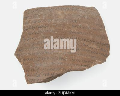 Ostrakon avec une lettre concernant la volonté de l'APA Victor 600 Coptic.Ostrakon avec une lettre concernant la volonté de l'APA Victor 474709 Banque D'Images