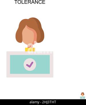 Icône de vecteur simple de tolérance.Modèle de conception de symbole d'illustration pour élément d'interface utilisateur Web mobile. Illustration de Vecteur