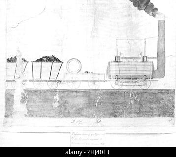 La locomotive Killingworth de Stephenson, 1815 (British Railway locomotives 1803-1853). Banque D'Images