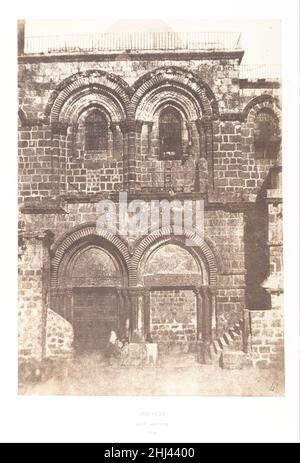 Jerusalem, Saint Sépulcre, façade 1854 Auguste Salzmann French.Jérusalem, Saint Sépulcre, façade 286797 Banque D'Images