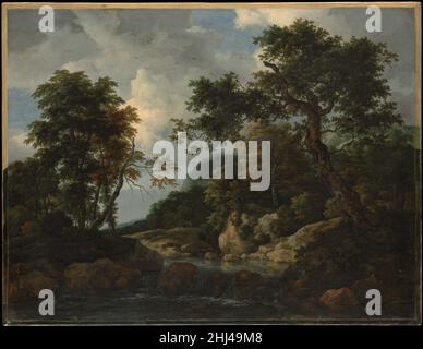 Le ruisseau de la forêt ca.1660 Jacob van Ruisdael Dutch au début des années cinquante, Van Ruisdael a voyagé dans le pays de colline boisée de l'Allemagne près de la frontière hollandaise.Son intérêt pour ce paysage romantique a été renforcé après environ 1656, quand il s'est installé à Amsterdam et s'est familiarisé avec les vues des paysages scandinaves par Allart van Everdingen.La photo actuelle a probablement été peinte vers 1660..Le ruisseau de la forêt 437546 Banque D'Images