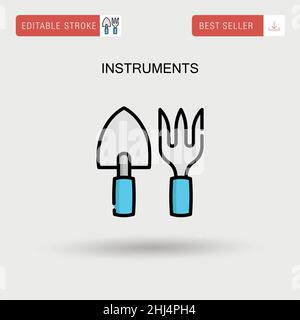 Icône de vecteur simple d'instruments. Illustration de Vecteur