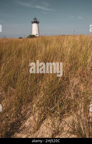 Phare Edgartown dans Martha's Vineyard le jour d'été ensoleillé sur la côte Banque D'Images