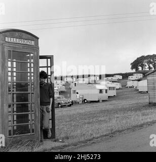 Sandy Bay Caravan site, près d'Exmouth, Devon.14th juillet 1961. Banque D'Images