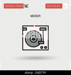 Icône de vecteur simple de mélangeur. Illustration de Vecteur