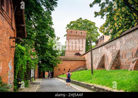 Torun, Pologne - 11 août 2021. La Tour penchée Banque D'Images