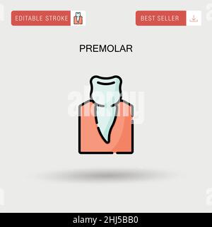 Icône de vecteur simple prémolaire. Illustration de Vecteur