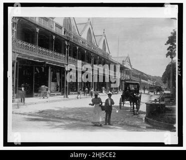 Scène de rue, Port of Spain, Trinité-et-Tobago Banque D'Images