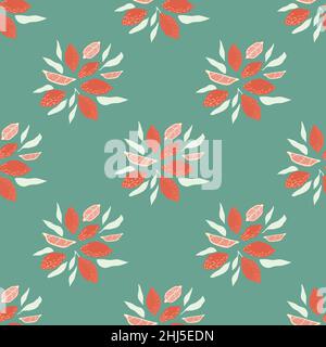 Silhouettes de citrons roses abstraites à motif sans couture et style doodle.Arrière-plan bleu.Illustration vectorielle pour tirages textiles saisonniers, tissus, bannières, Illustration de Vecteur