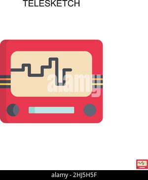 Icône de vecteur simple Telesketch.Modèle de conception de symbole d'illustration pour élément d'interface utilisateur Web mobile. Illustration de Vecteur