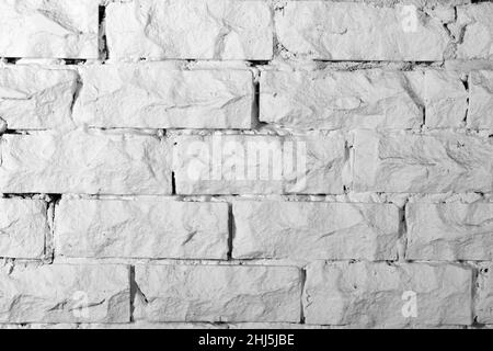 Collecte de fonds - mur de briques peint blanc texture closeup Banque D'Images