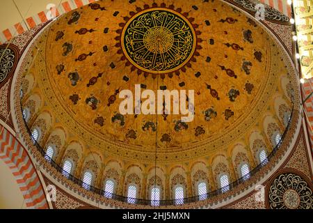 La Mosquée Süleymaniye à Istanbul, Turquie. Banque D'Images