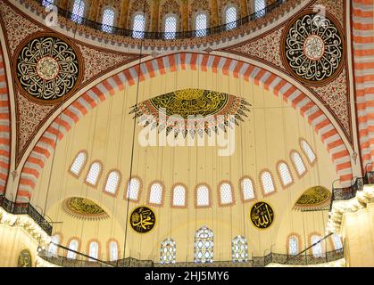 La Mosquée Süleymaniye à Istanbul, Turquie. Banque D'Images