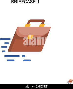 Icône de vecteur simple Briefcase-1.Modèle de conception de symbole d'illustration pour élément d'interface utilisateur Web mobile. Illustration de Vecteur