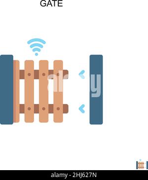 Icône de vecteur simple de porte.Modèle de conception de symbole d'illustration pour élément d'interface utilisateur Web mobile. Illustration de Vecteur