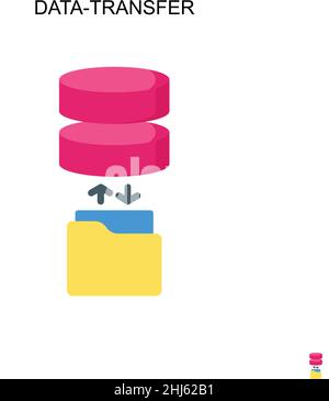 Icône de vecteur simple de transfert de données.Modèle de conception de symbole d'illustration pour élément d'interface utilisateur Web mobile. Illustration de Vecteur