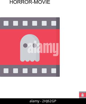 Icône de vecteur simple de film d'horreur.Modèle de conception de symbole d'illustration pour élément d'interface utilisateur Web mobile. Illustration de Vecteur