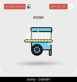 Icône de vecteur simple Kiosk. Illustration de Vecteur