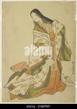 Suzuki Harunobu - la poetess Ono Komachi Banque D'Images