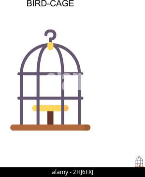 Icône de vecteur simple Bird-cage.Modèle de conception de symbole d'illustration pour élément d'interface utilisateur Web mobile. Illustration de Vecteur