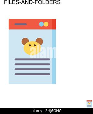 Fichiers et dossiers icône de vecteur simple.Modèle de conception de symbole d'illustration pour élément d'interface utilisateur Web mobile. Illustration de Vecteur