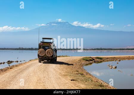 PARC NATIONAL D'AMBOSELI - 17 SEPTEMBRE 2018 : le plus beau parc national du Kenya Banque D'Images