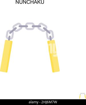 Icône de vecteur simple Nunchaku.Modèle de conception de symbole d'illustration pour élément d'interface utilisateur Web mobile. Illustration de Vecteur