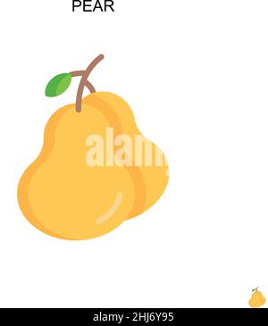 Icône de vecteur simple PEAR.Modèle de conception de symbole d'illustration pour élément d'interface utilisateur Web mobile. Illustration de Vecteur