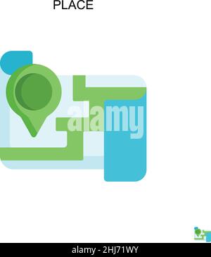 Placer une icône de vecteur simple.Modèle de conception de symbole d'illustration pour élément d'interface utilisateur Web mobile. Illustration de Vecteur