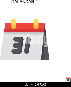 Icône de vecteur simple calendrier-1.Modèle de conception de symbole d'illustration pour élément d'interface utilisateur Web mobile. Illustration de Vecteur