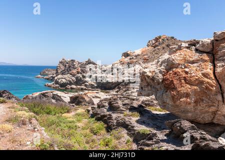 crique rocheuse au cap de creus sur la costa brava, dans le nord de l'espagne Banque D'Images