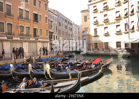 gondoles à venise, italie Banque D'Images