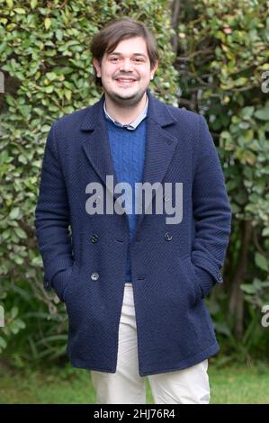 Rome, Italie.26th janvier 2022.Francesco Russo participe à la photocall de la série Rai tv l'amica géniale Storia di chi fugge e di chi resta au jardin de Rai Viale Mazzini.Crédit : SOPA Images Limited/Alamy Live News Banque D'Images