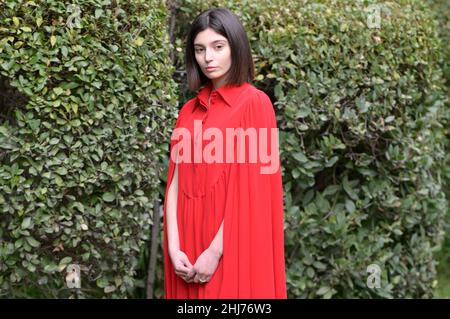 Rome, Italie.26th janvier 2022.Gaia Girace participe à la photocall de la série Rai tv l'amica geniale Storia di chi fugge e di chi resta au jardin de Rai Viale Mazzini.Crédit : SOPA Images Limited/Alamy Live News Banque D'Images